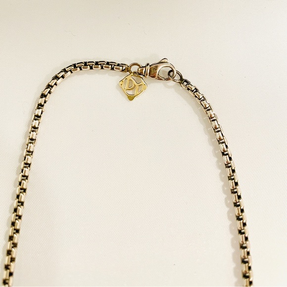 David Yurman Sterling & 14k Gold Diamond Albion Dome 18’’Necklace Pendant - Picture 3 of 6